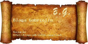Blaga Gabriella névjegykártya