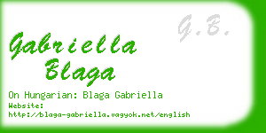 gabriella blaga business card